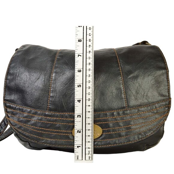 LEVI'S BLACK VINYL SHOULDER BAG PURSE - Picture 10 of 13